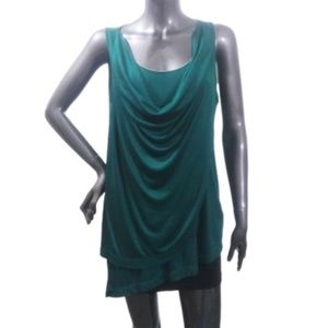 WHBM Asymetrical Layered Sleeveless Blouse